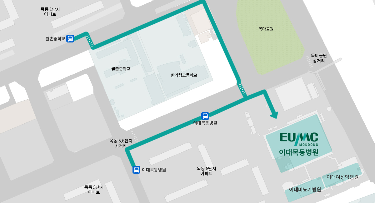 버스 도보 약도
